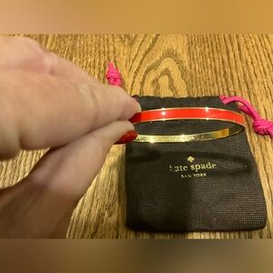 Kate Spade Red and Gold Bangle Bracelet